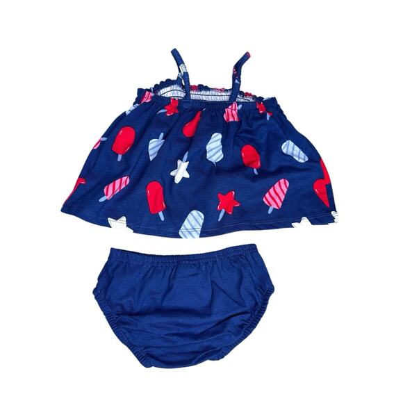 Carter's Child of Mine Baby Girl Patriotic Dress Set 2-Piece 0-3 Months Summer - Picture 3 of 6